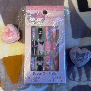 My Melody and Kuromi press on nails